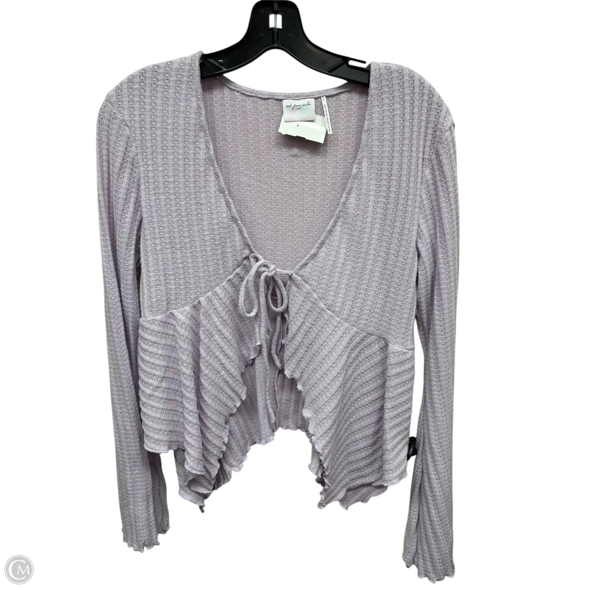 Sweater Cardigan By Clothes Mentor In Purple, Size: M