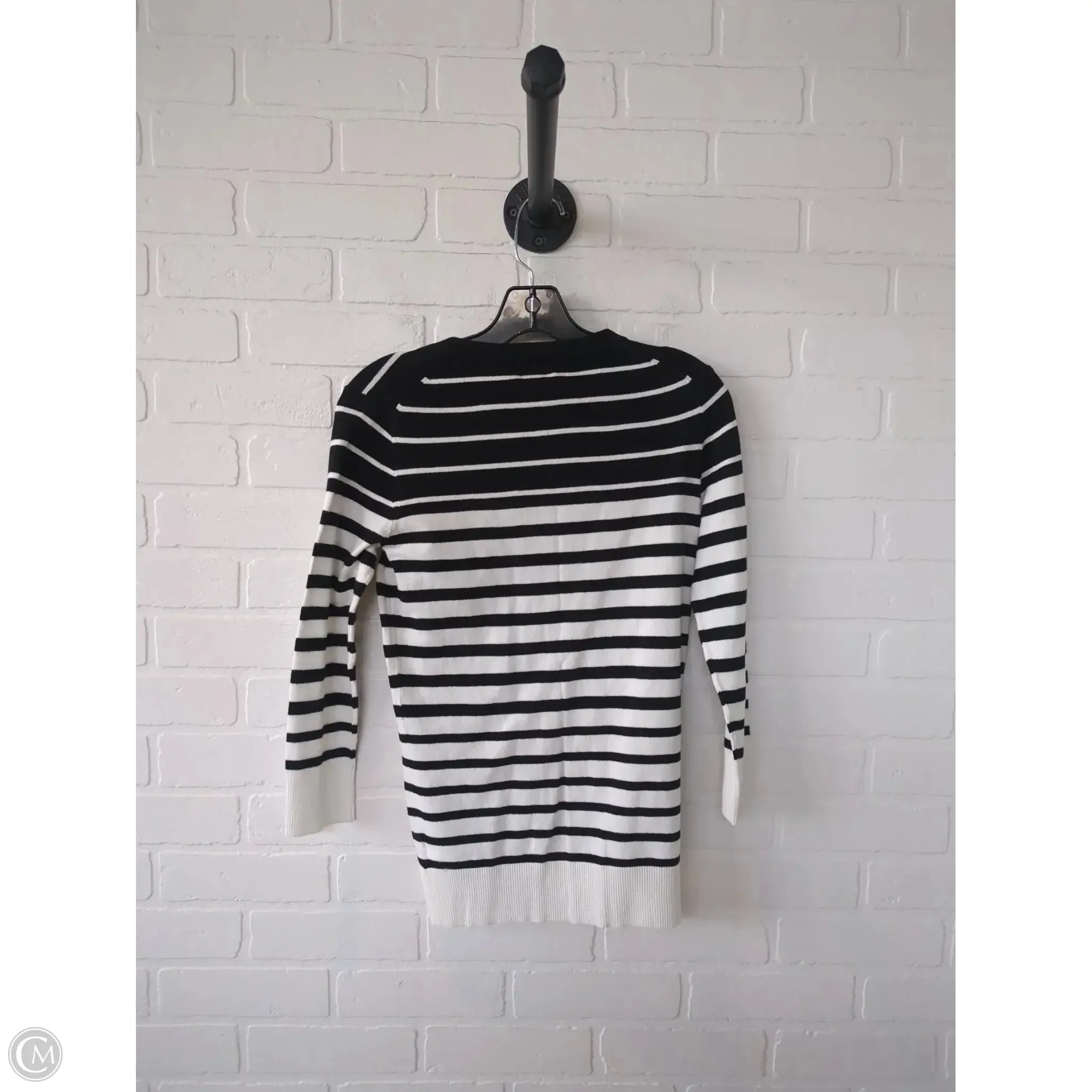 Sweater Cardigan By Merona In Black & White, Size: Xs