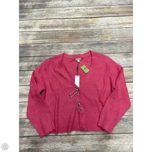 Sweater Cardigan By Vigoss In Pink, Size: M