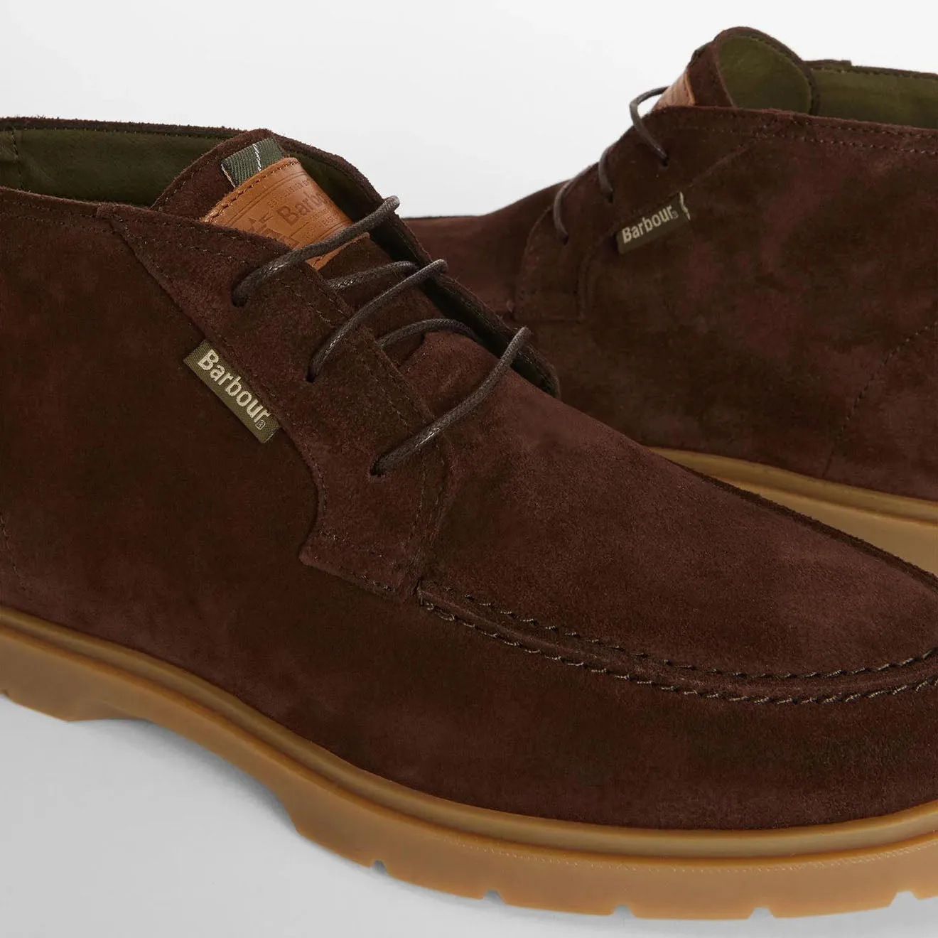 Top Rated Barbour Tucker Chukka Boot Coffee Suede  Going Fast!