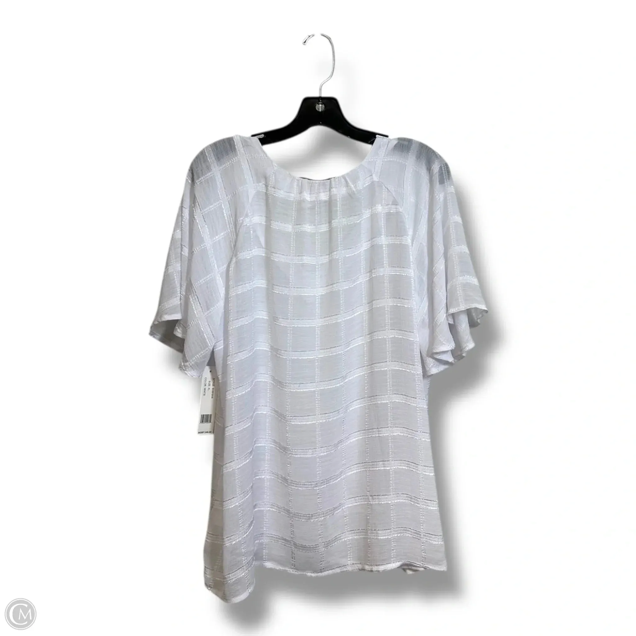 Top Short Sleeve By Counterparts In White, Size: Xl