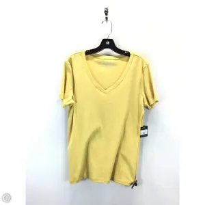 Top Short Sleeve By Eddie Bauer In Yellow, Size: Xl