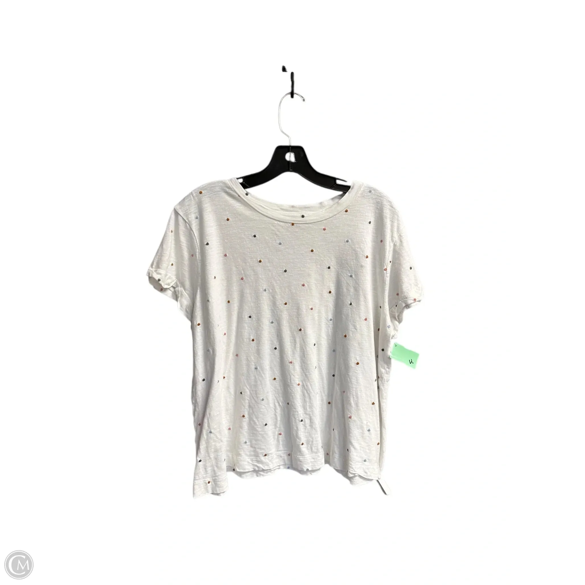 Top Short Sleeve By Loft In Polkadot Pattern, Size: Xl