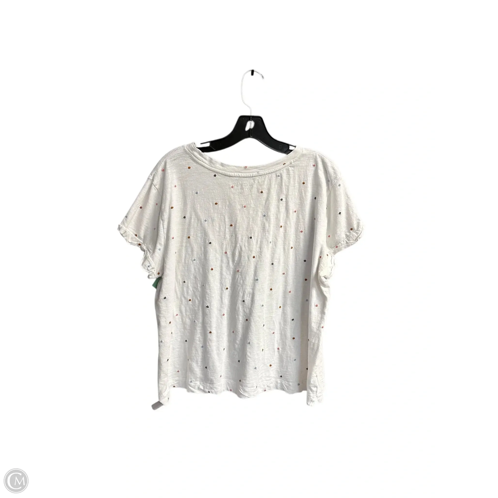 Top Short Sleeve By Loft In Polkadot Pattern, Size: Xl