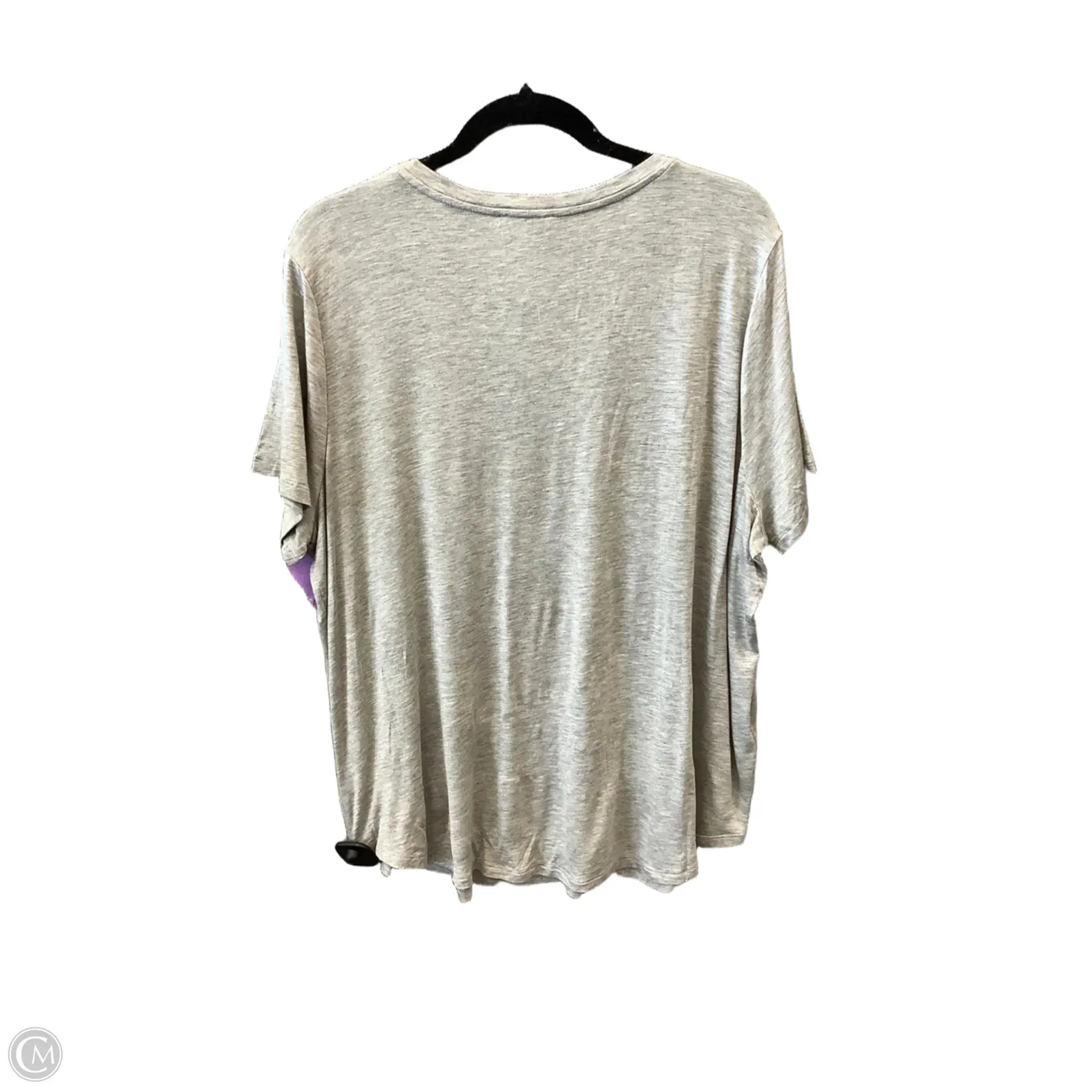 Top Short Sleeve By Maurices In Grey, Size: 1x