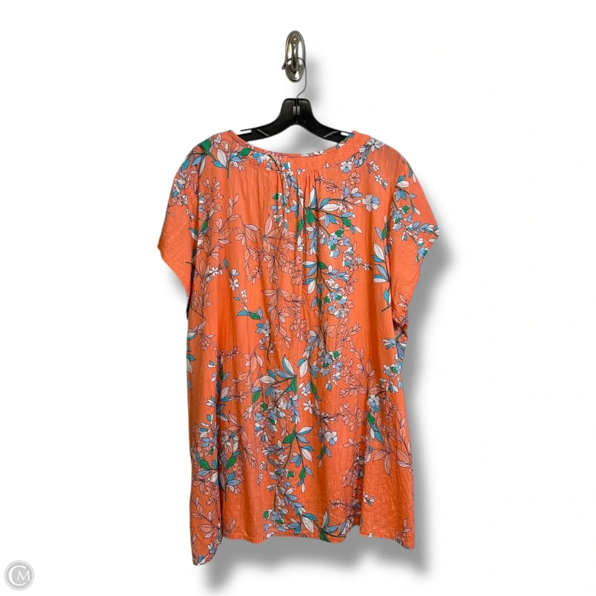 Top Short Sleeve By St Johns Bay In Orange, Size: 2x