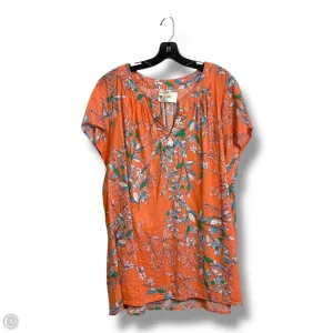Top Short Sleeve By St Johns Bay In Orange, Size: 2x