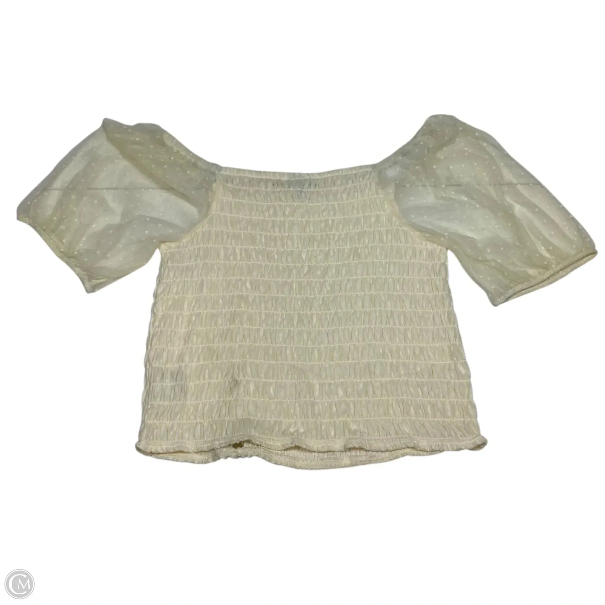 Top Short Sleeve By Torrid In Cream, Size: 1x