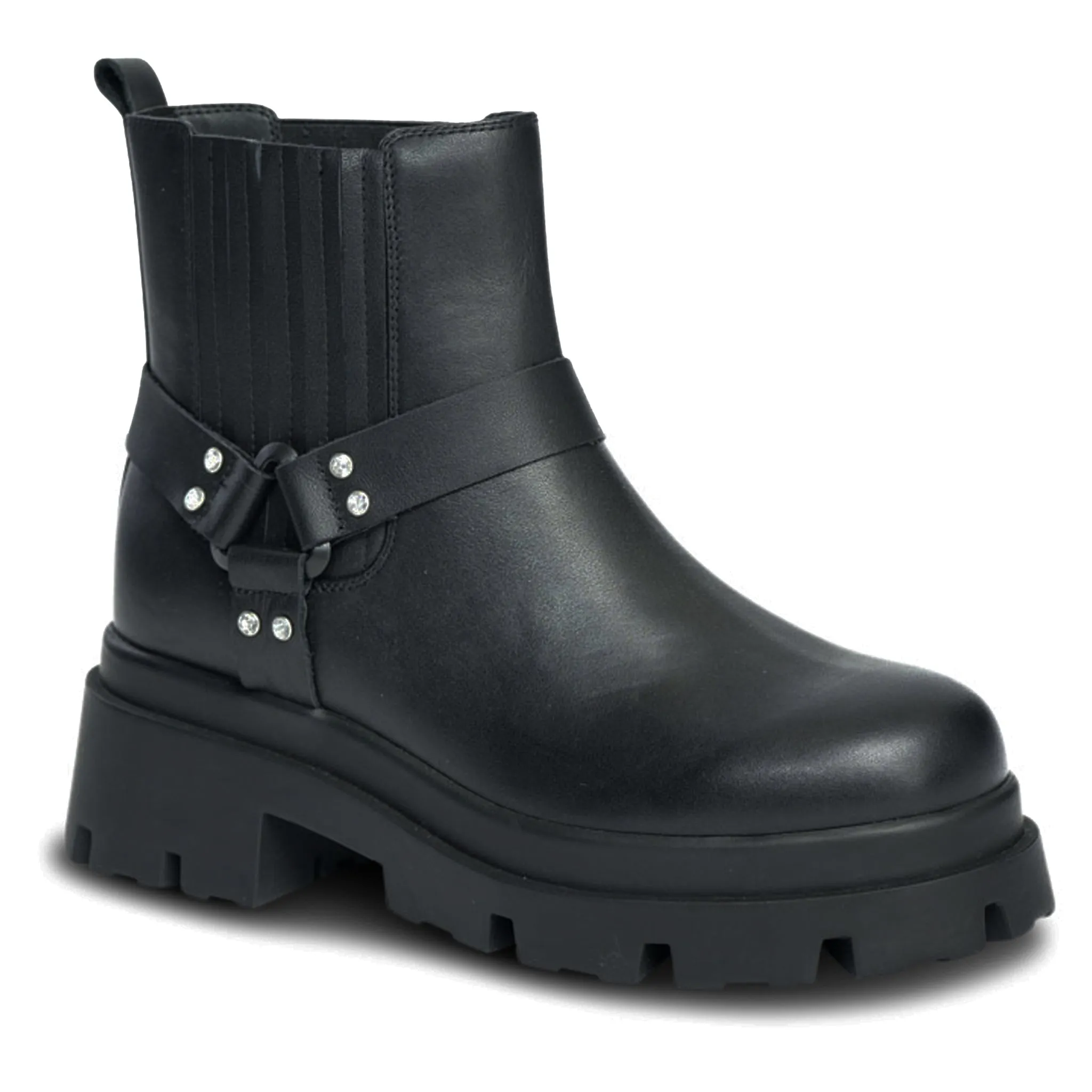 Trendy 2025 Amara Black Leather Bootie  Today Only!