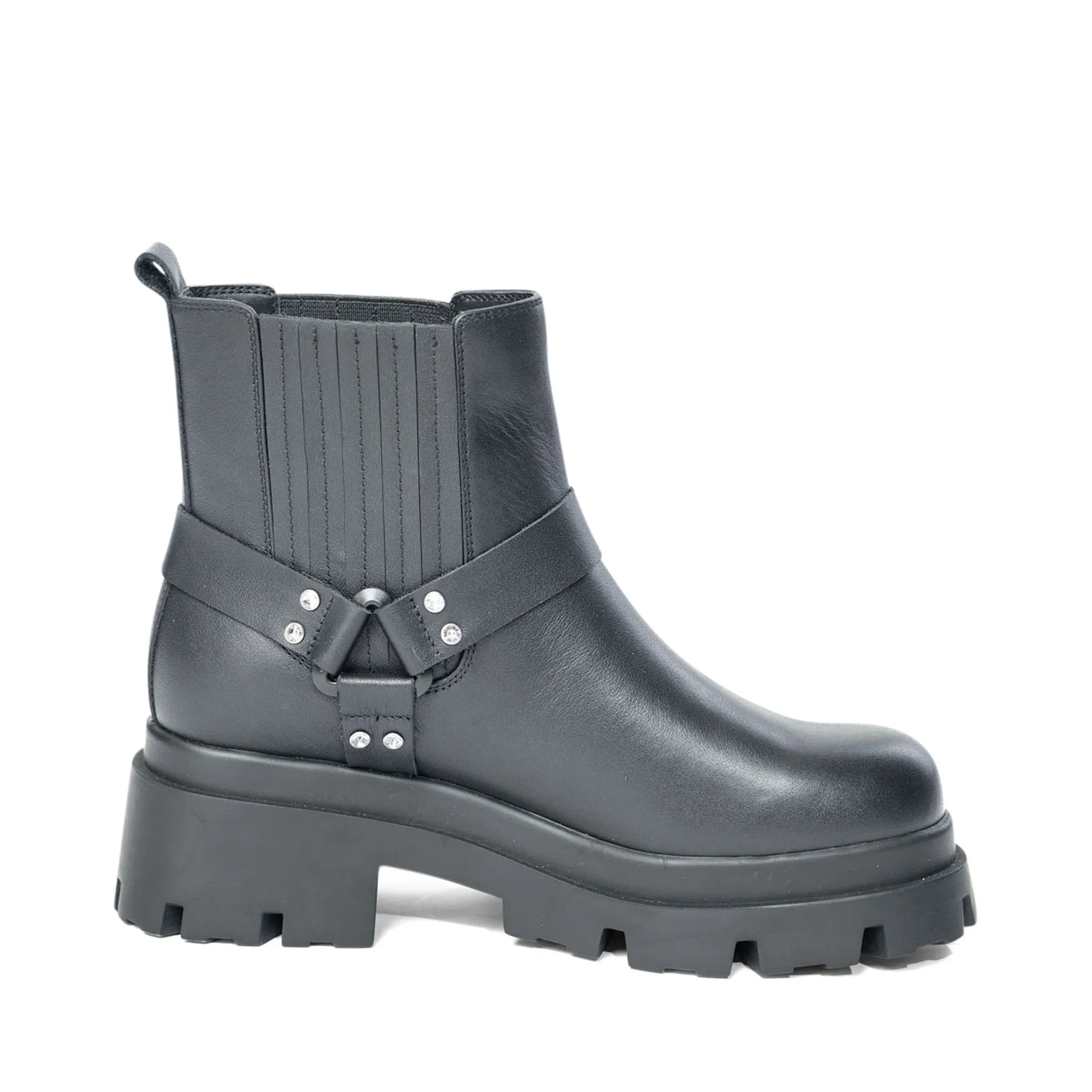 Trendy 2025 Amara Black Leather Bootie  Today Only!