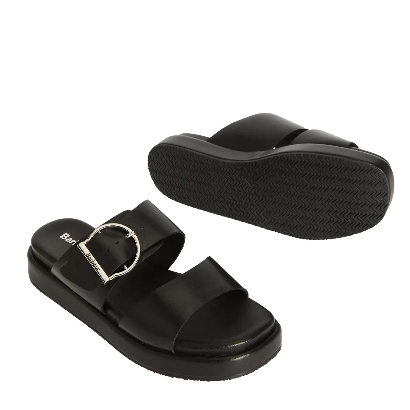 Trendy 2025 Barbour Womens Adele Sandal Black  Stylish & Comfortable
