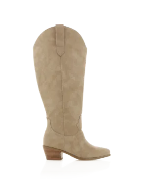 URSON EXTENDED CURVE - TAUPE NUBUCK