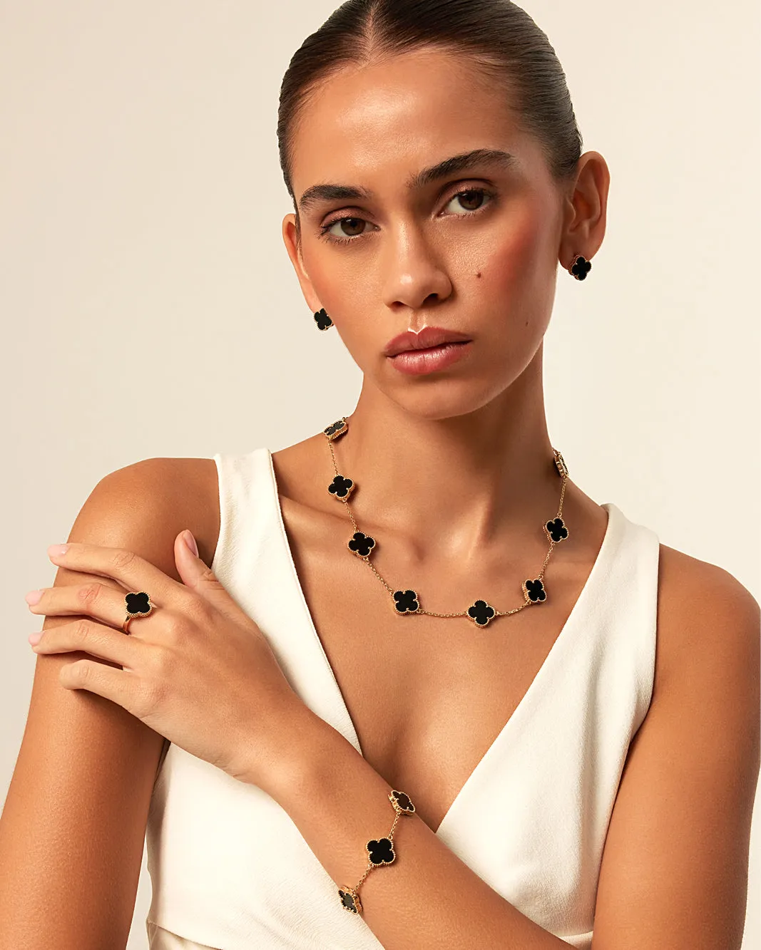 VERNA RING - GOLD-BLACK