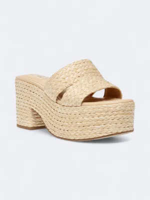 Women's Textured High Heeled Shoes,Beige